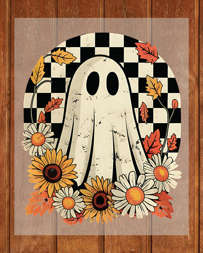 Halloween Fall Ghost Girly DTF Transfer