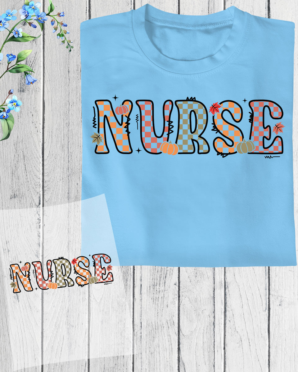 Halloween Fall Nurse DTF Transfer Ready to Press