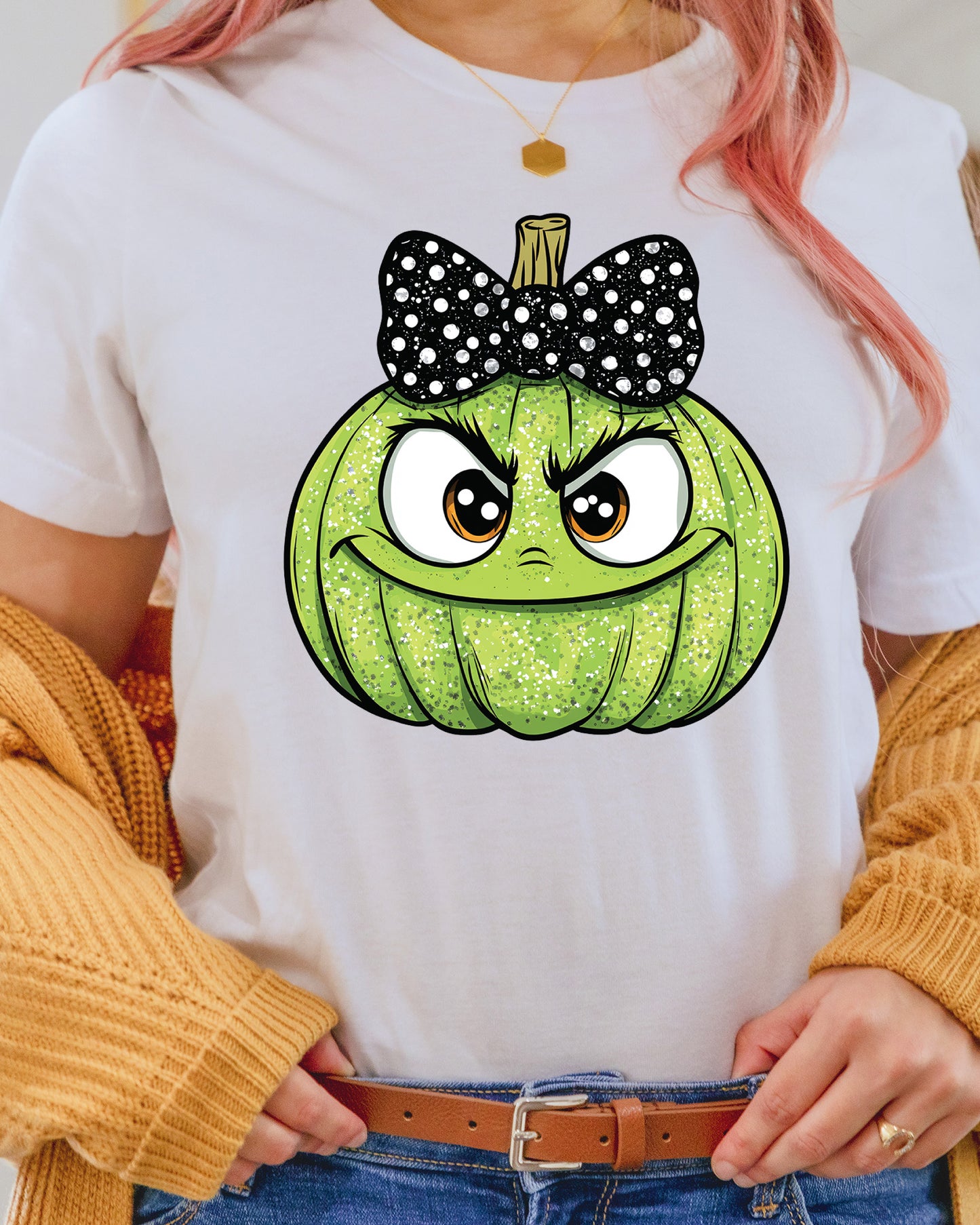 Halloween Green Pumpkin Coquette DTF Transfer