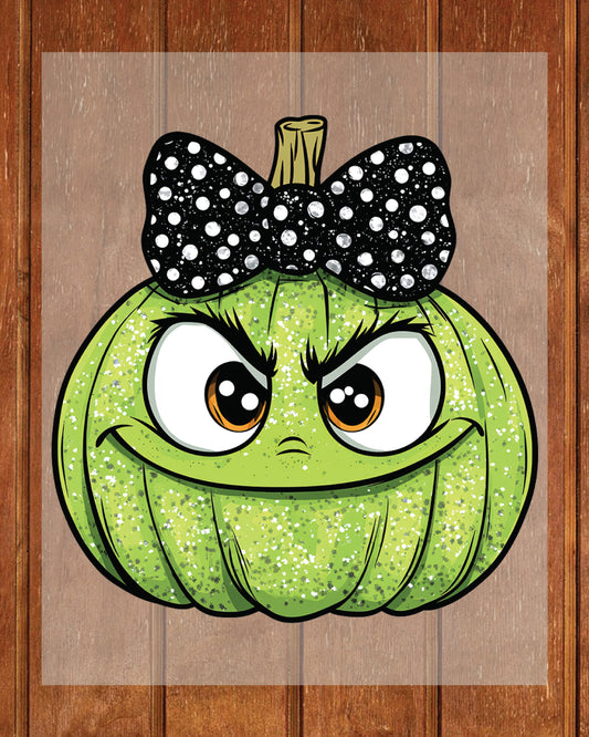 Halloween Green Pumpkin Coquette DTF Transfer