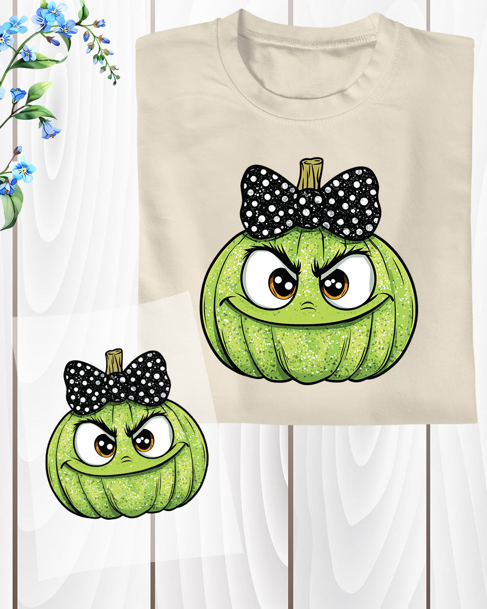 Halloween Green Pumpkin Coquette DTF Transfer