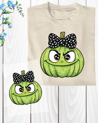 Halloween Green Pumpkin Coquette DTF Transfer