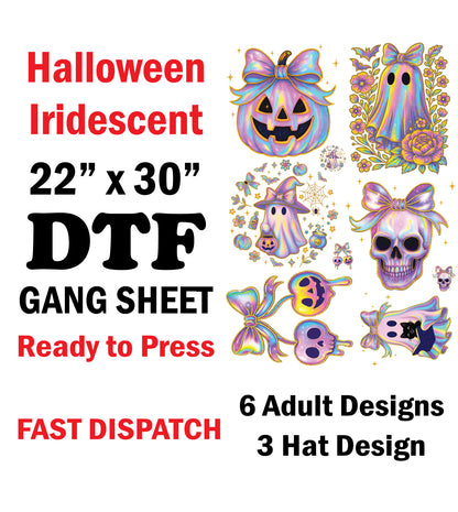 Halloween Iridescent DTF Gang Sheet