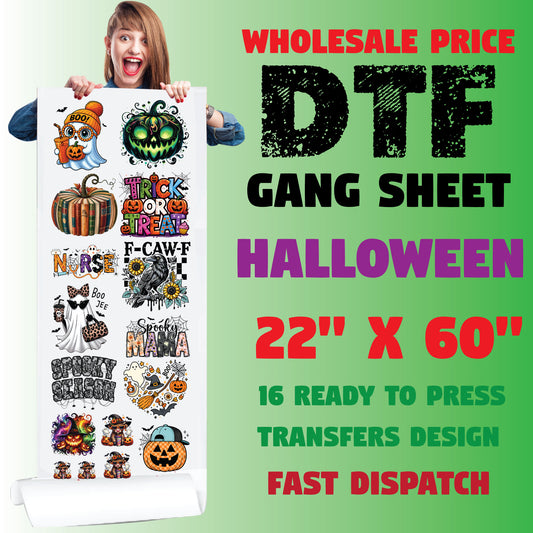 Halloween Premade Ready To Press DTF Gang Sheet