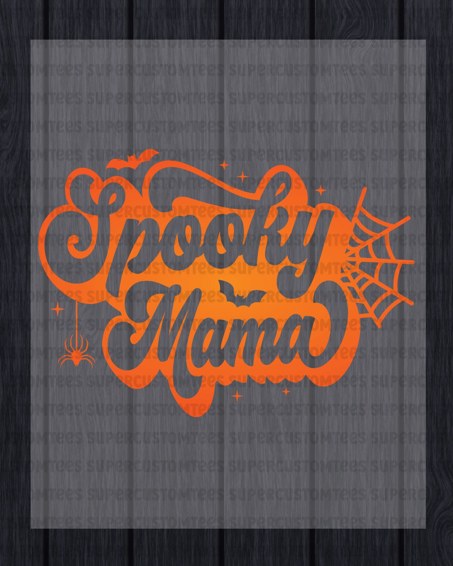 Halloween Spooky Mama Retro Heat Transfer ready to Press