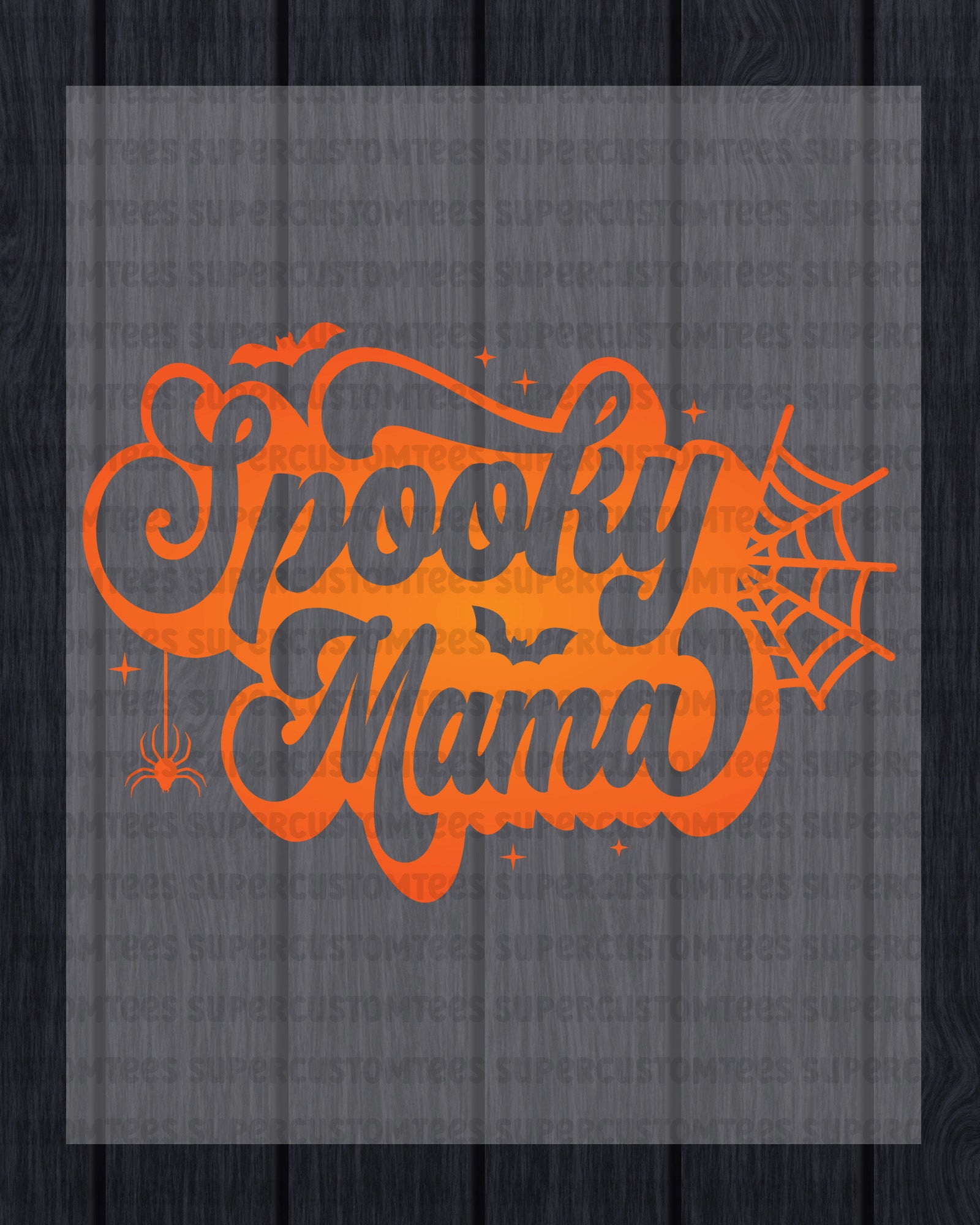 Halloween Spooky Mama Retro Heat Transfer ready to Press