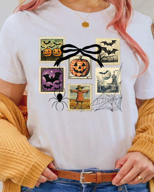 Halloween Stamps Fall Pumpkin DTF Transfer