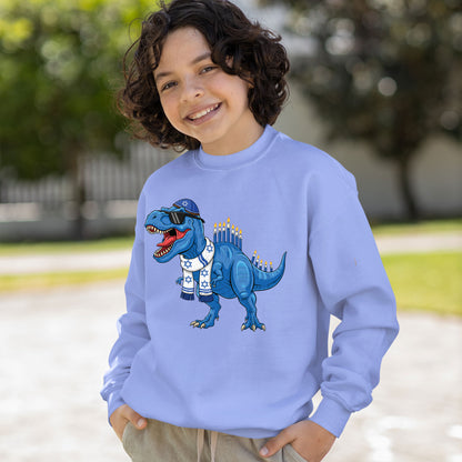 Dinosaur Hanukkah Kids Shirt, Funny Menorah Hanukkah Shirt, Boys Jewish Shirt, Girls Hanukkah Party Shirts Sweater