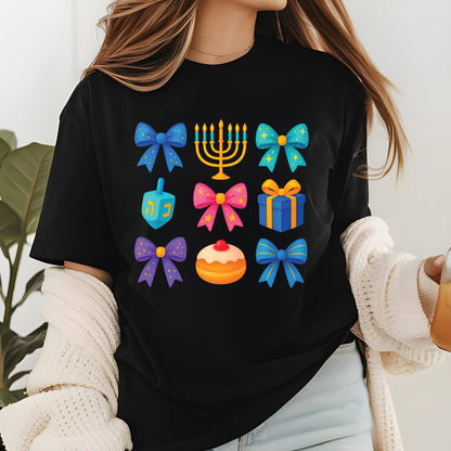 Hanukkah Coquette Sweatshirt, Jewish Shirt, Menorah Family Tees, Retro Hanukkah TShirt, Hanukkah Party Shirts Sweater