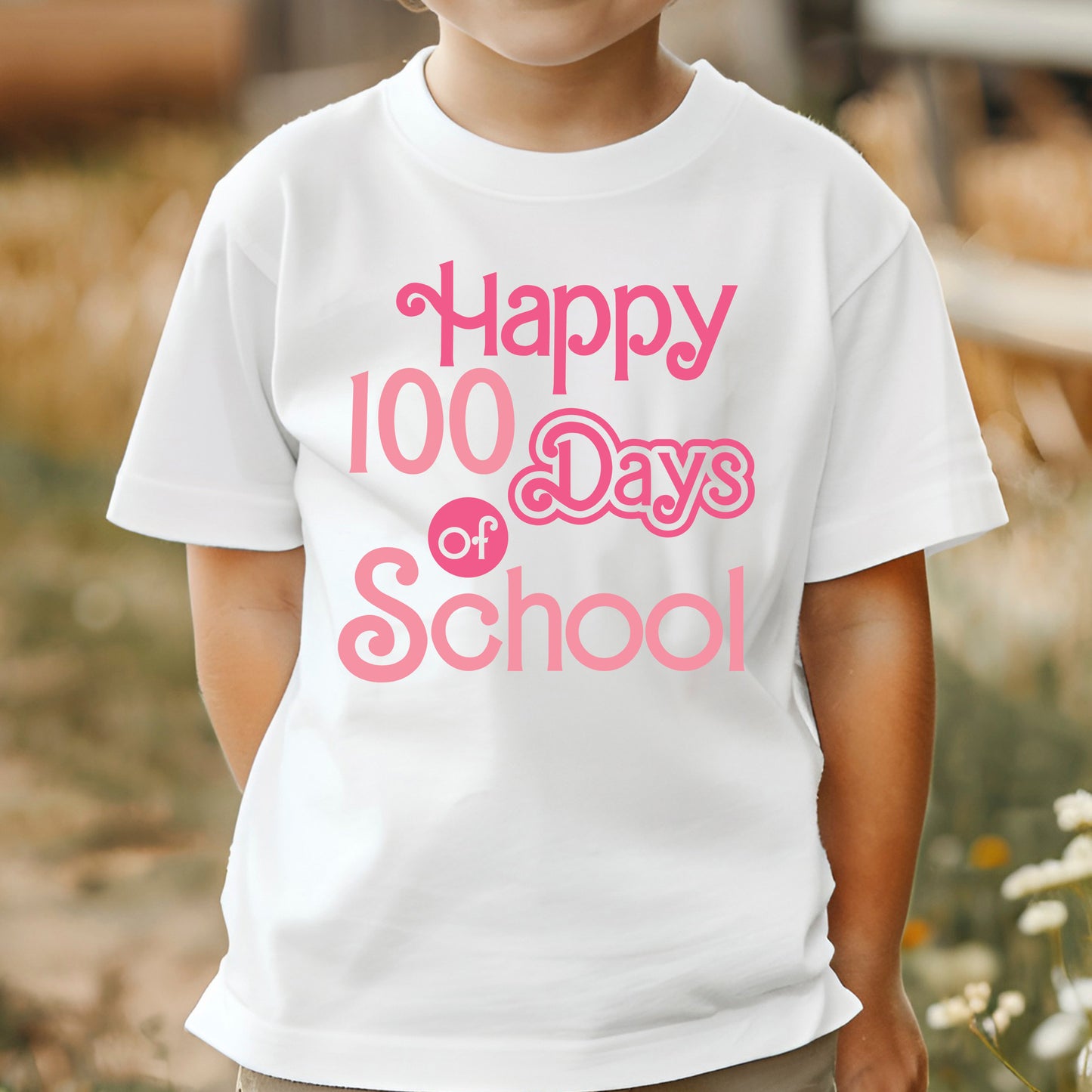 Happy 100 Days of School DTF Transfer, Ready to Press Heat Transfer for Shirts, Fun 100 Days of School Design, UV Sticker