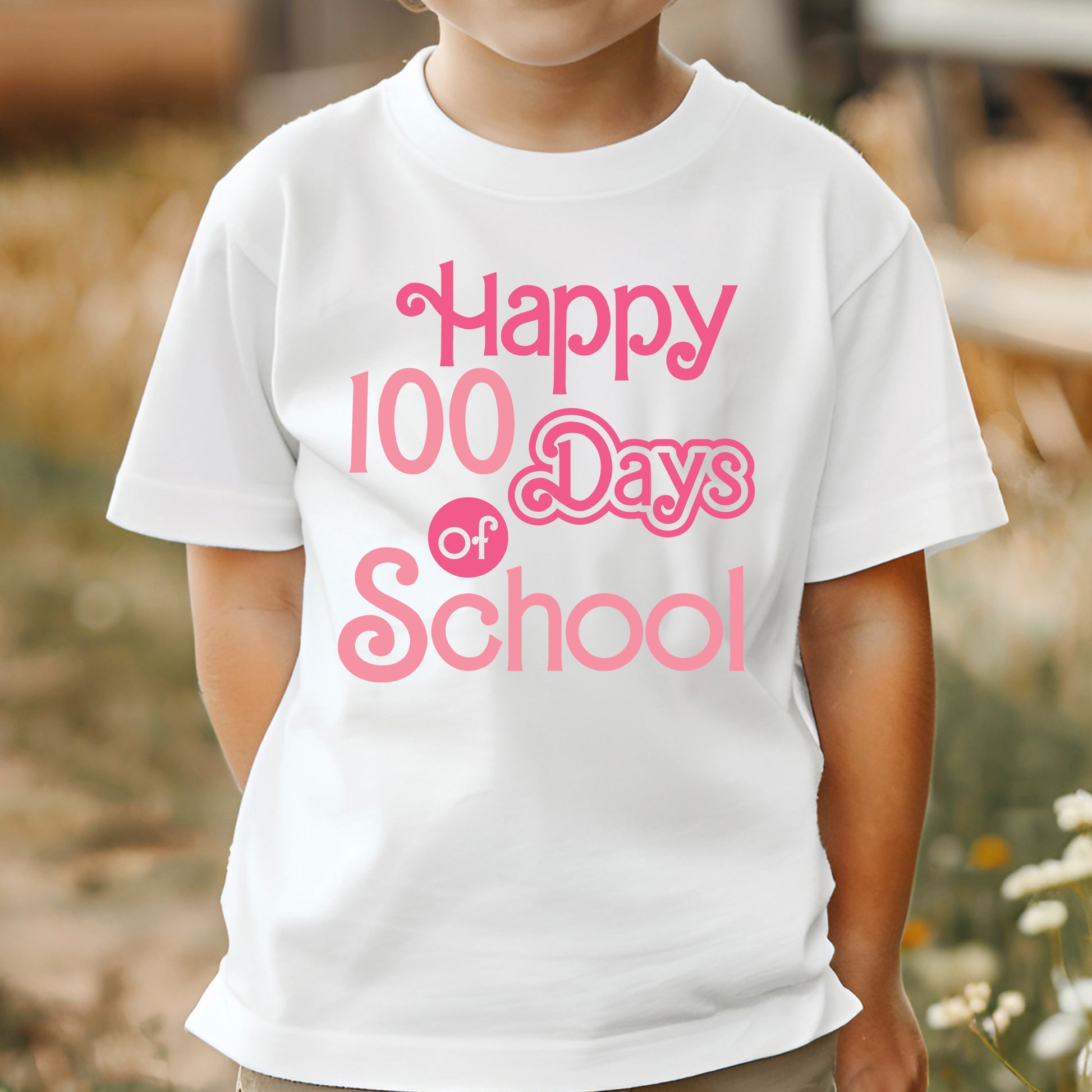 Happy 100 Days of School DTF Transfer, Ready to Press Heat Transfer for Shirts, Fun 100 Days of School Design, UV Sticker