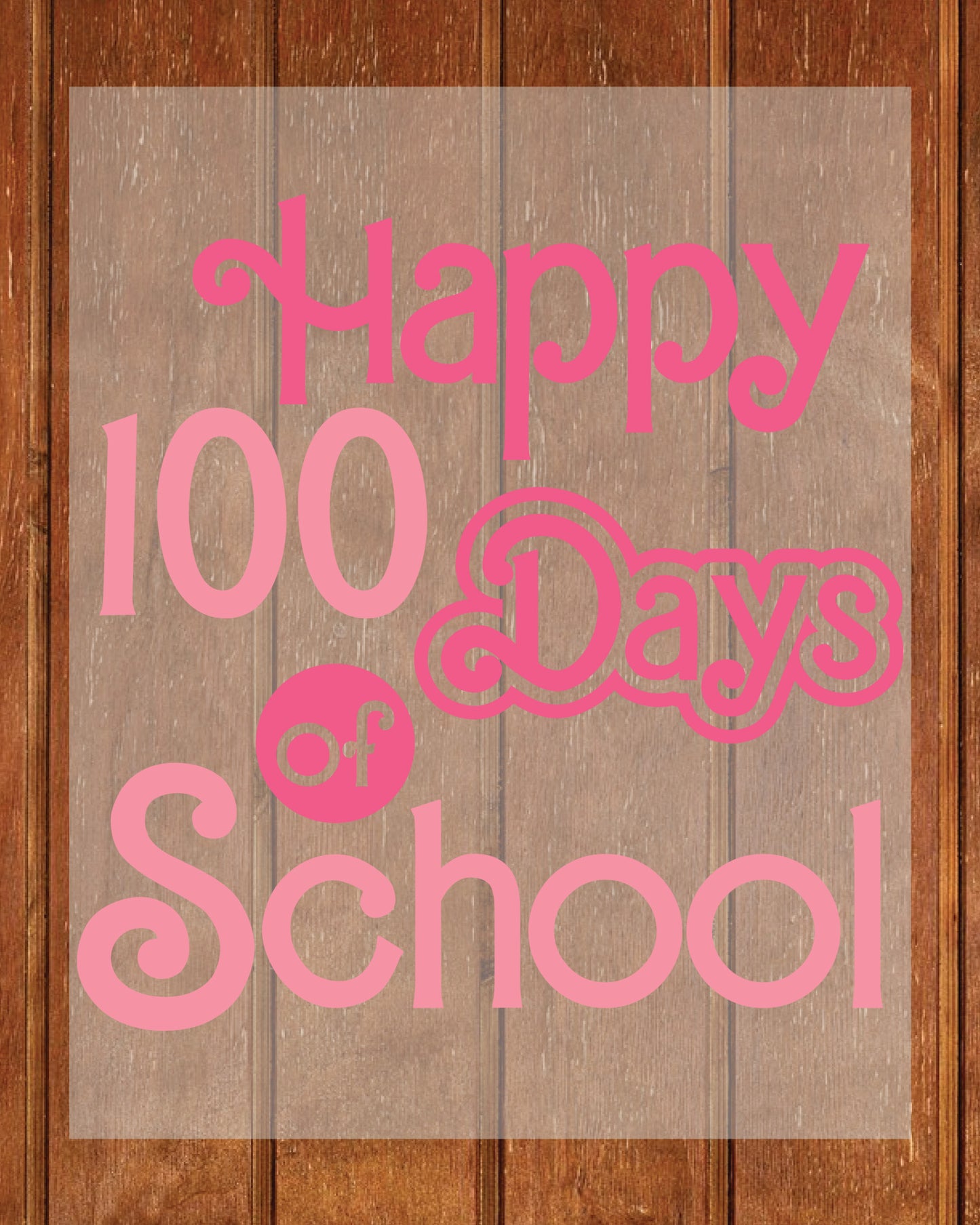 Happy 100 Days of School DTF Transfer, Ready to Press Heat Transfer for Shirts, Fun 100 Days of School Design, UV Sticker