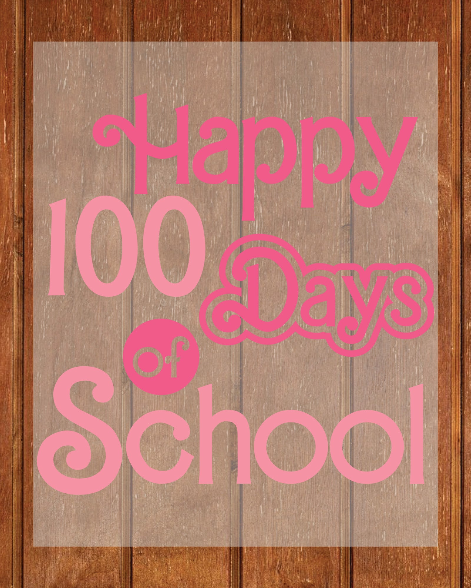 Happy 100 Days of School DTF Transfer, Ready to Press Heat Transfer for Shirts, Fun 100 Days of School Design, UV Sticker
