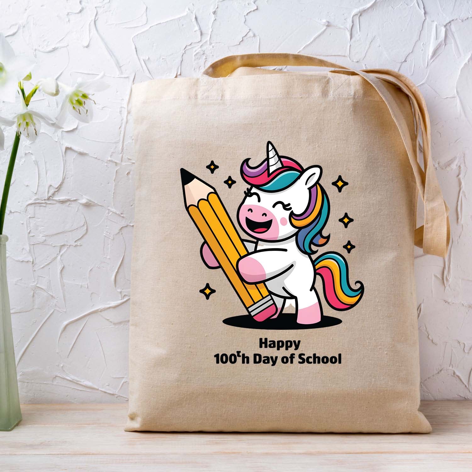 Happy 100th Day of School DTF Transfer, Ready to Press Heat Transfer for Shirts, Fun 100 Days of School Kids Design, UV Sticker