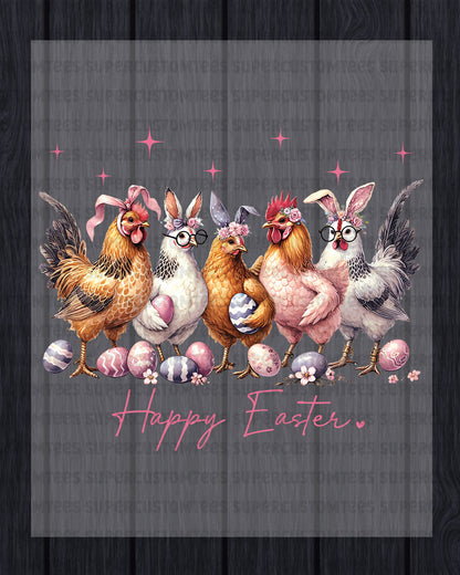 Happy Easter Chicken Iron on Transfers
