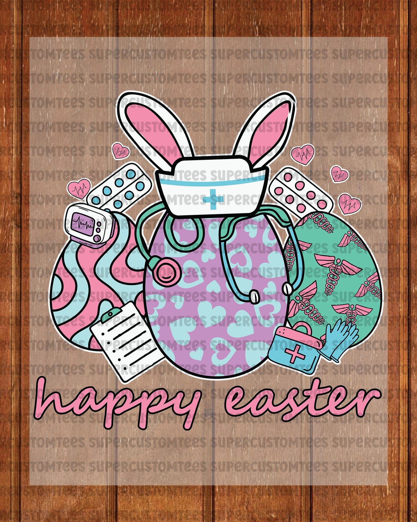 Happy Easter Nurse Heat Transfer for Shirts