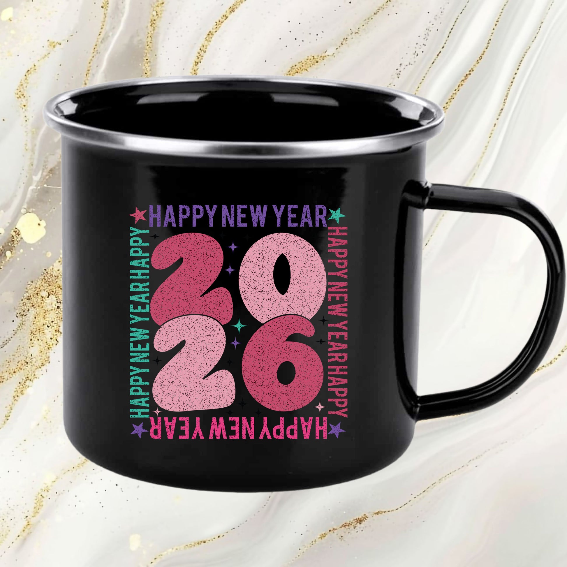 Happy New Year 2026 Christmas DTF Transfer, Ready to Press Heat Transfer for Shirts, Festive Holiday New Year Xmas Design, UV Sticker