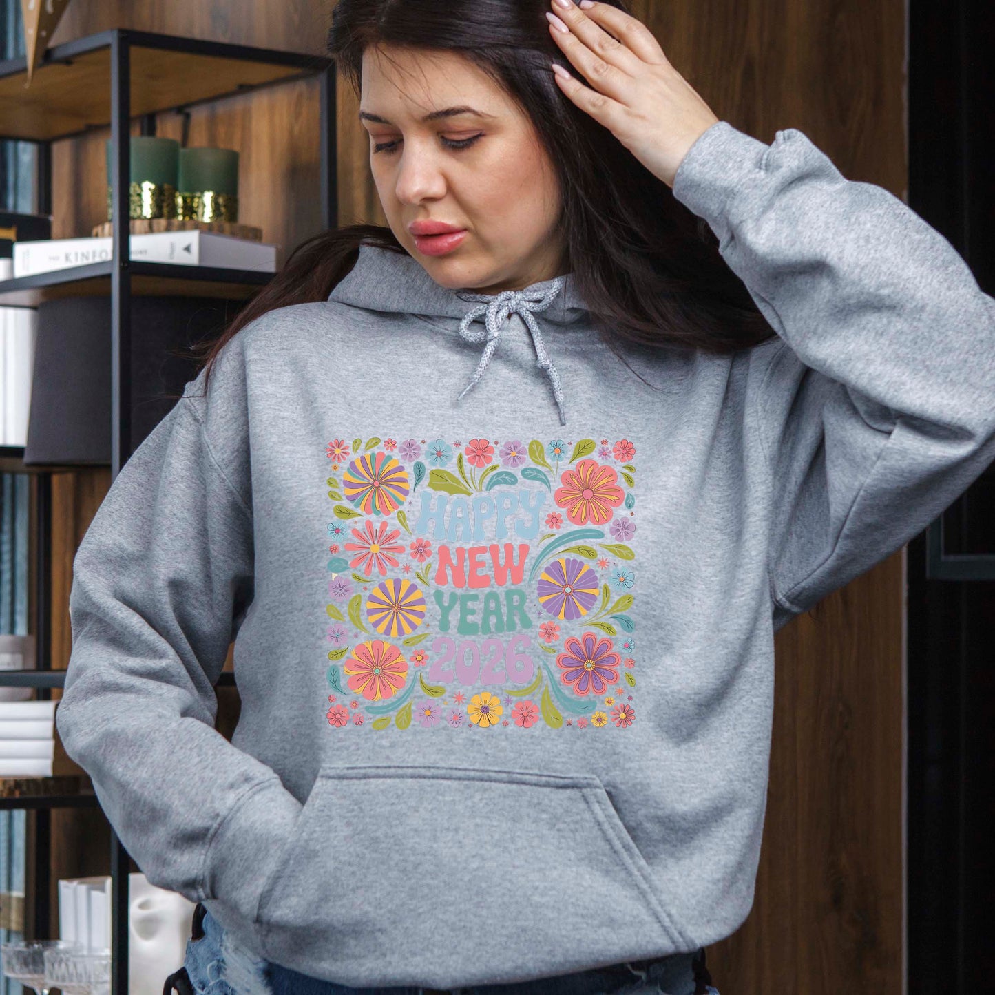 Happy New Year 2026 Colourful DTF Transfer, Ready to Press Heat Transfer for Shirts, Festive Colourful New Year 2026 Design, UV Sticker