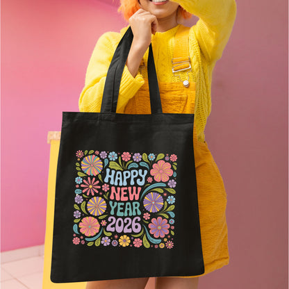 Happy New Year 2026 Colourful DTF Transfer, Ready to Press Heat Transfer for Shirts, Festive Colourful New Year 2026 Design, UV Sticker