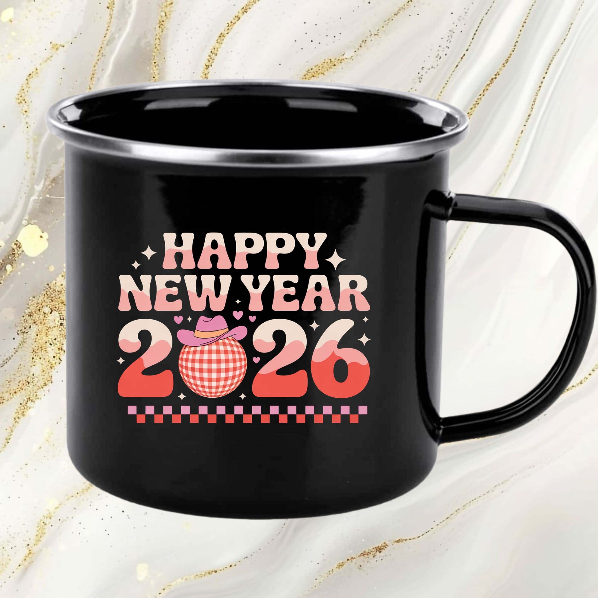 Happy New Year 2026 Design DTF Transfer, Ready to Press Heat Transfer for Shirts, Festive Holiday New Year 2026 Design, UV Sticker