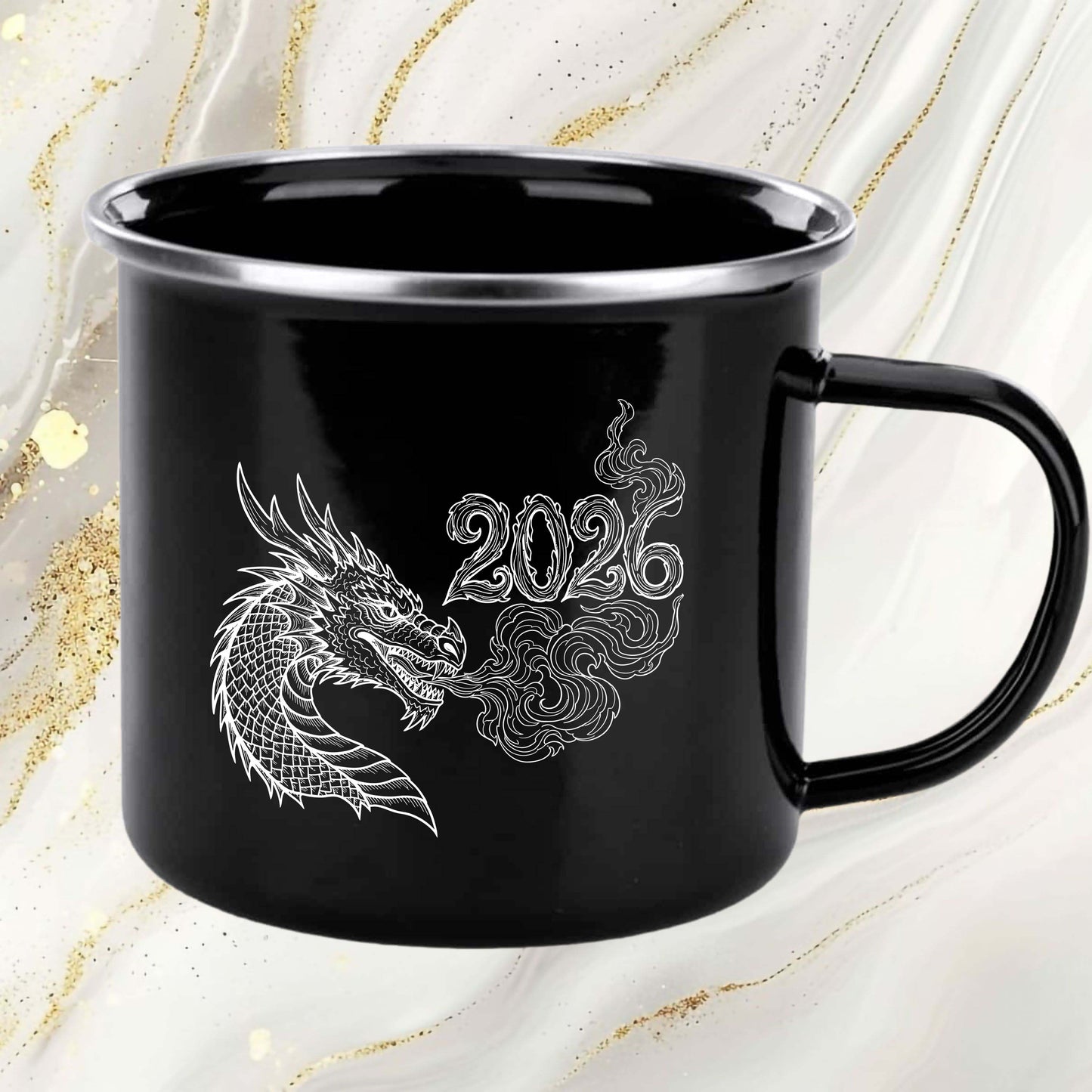 Happy New Year 2026 Dragon DTF Transfer, Ready to Press Heat Transfer for Shirts, Festive Holiday New Year 2026 Design, UV Sticker