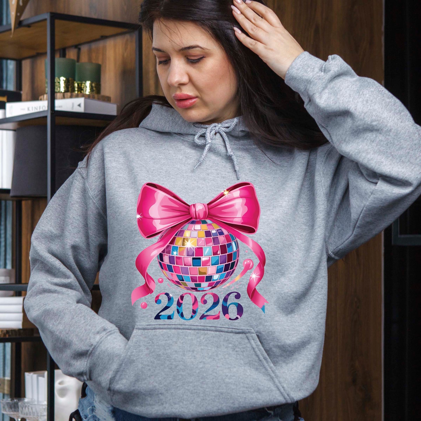 Happy New Year 2026 DTF Transfer, Ready to Press Heat Transfer for Shirts, Festive Holiday New Year 2026 Design, UV Sticker