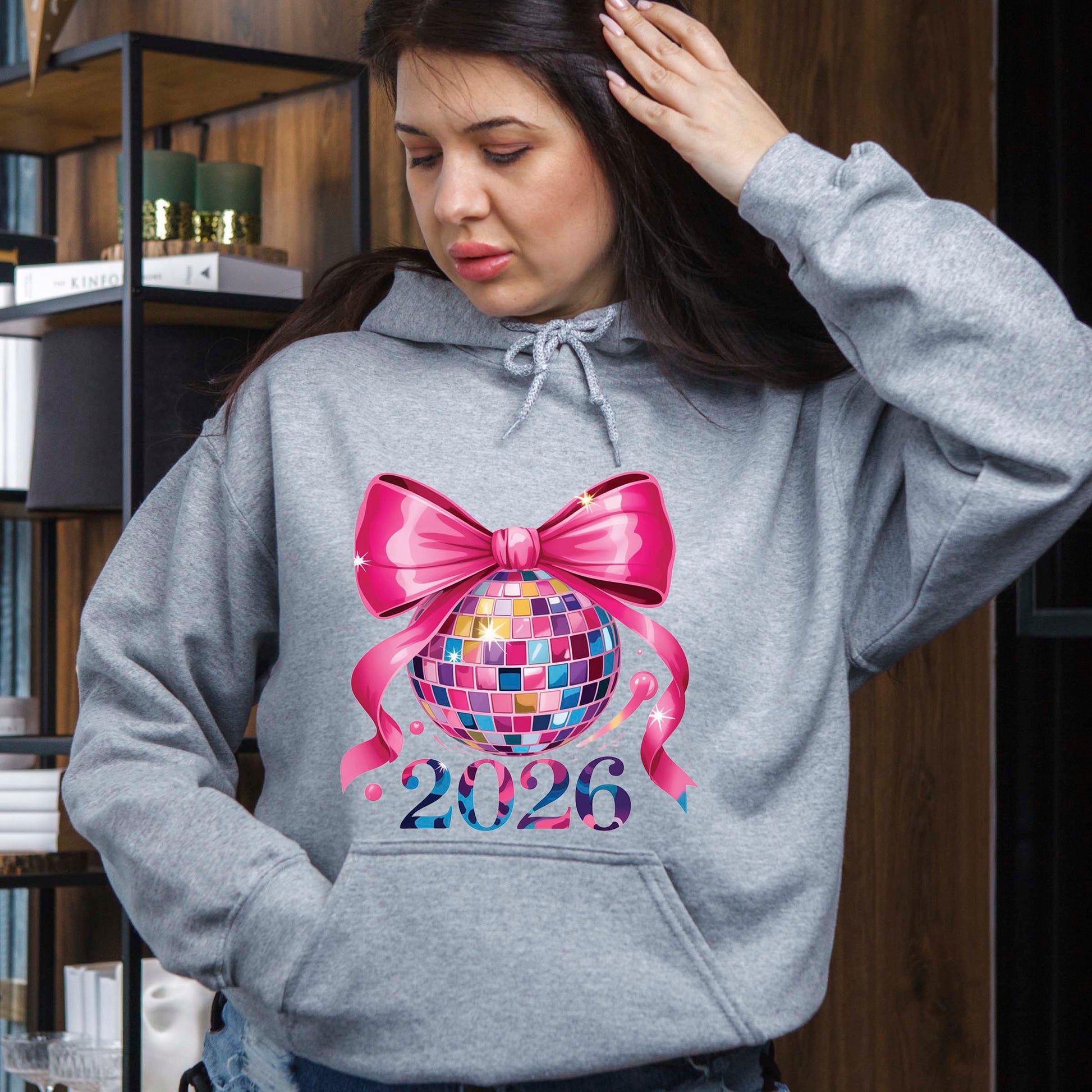 Happy New Year 2026 DTF Transfer, Ready to Press Heat Transfer for Shirts, Festive Holiday New Year 2026 Design, UV Sticker