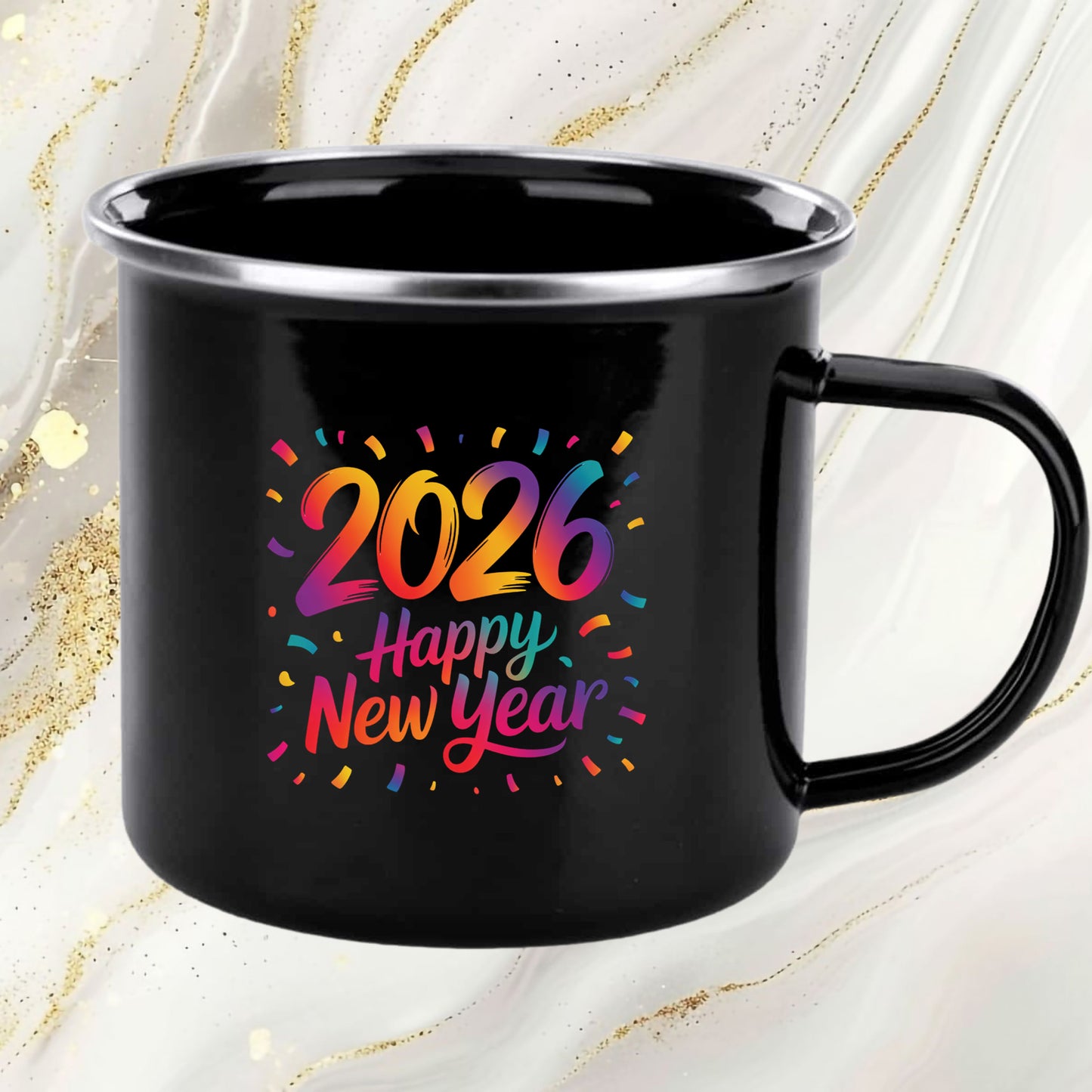 Happy New Year 2026 DTF Transfer, Ready to Press Heat Transfer for Shirts, Festive Holiday New Year 2026 Design, UV Sticker