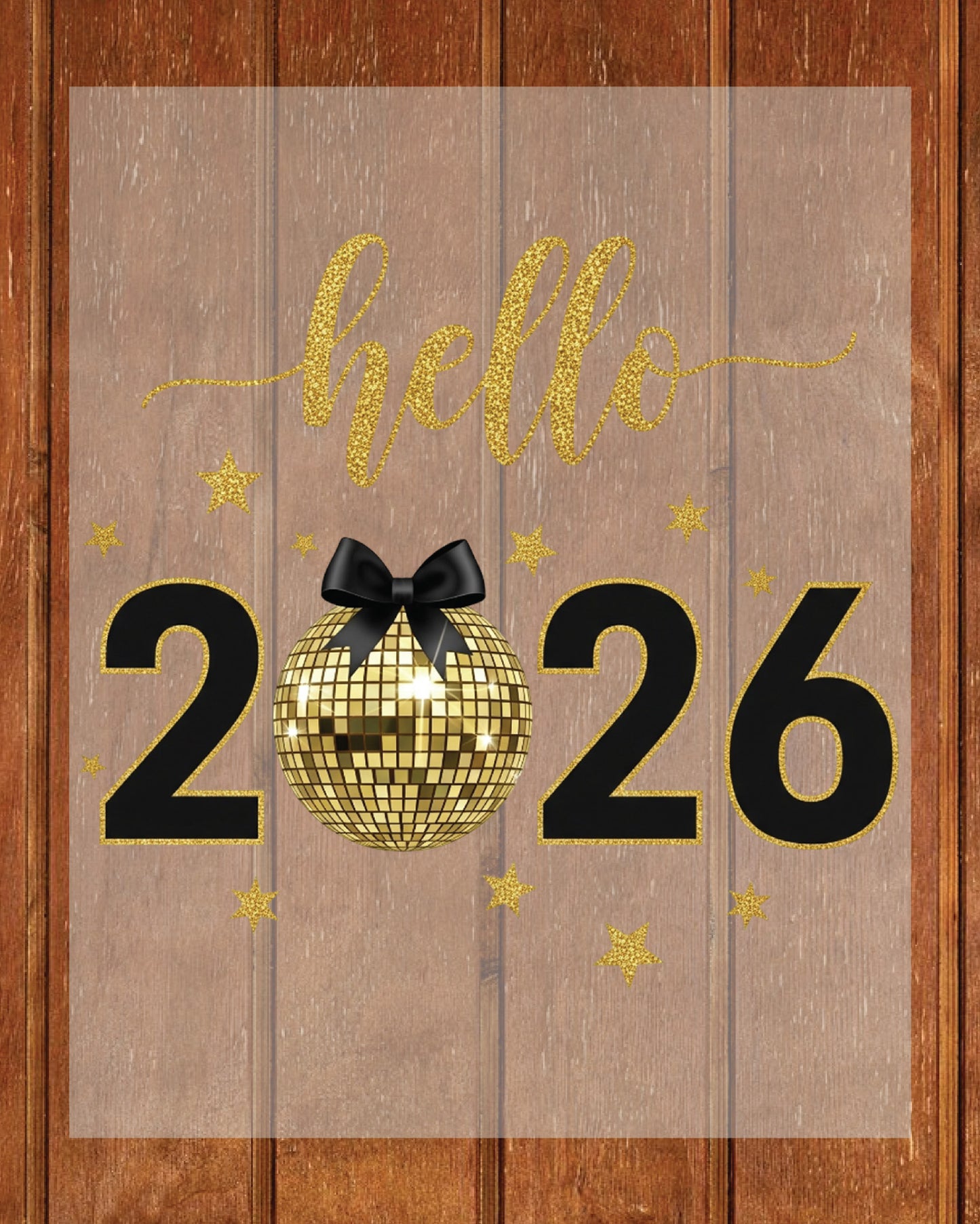 Happy New Year 2026 DTF Transfer, Ready to Press Heat Transfer for Shirts, Festive Holiday New Year 2026 Design, UV Sticker