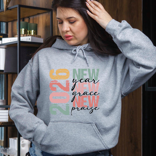 Happy New Year 2026 DTF Transfer, Ready to Press Heat Transfer for Shirts, Festive Holiday New Year 2026 Design, UV Sticker