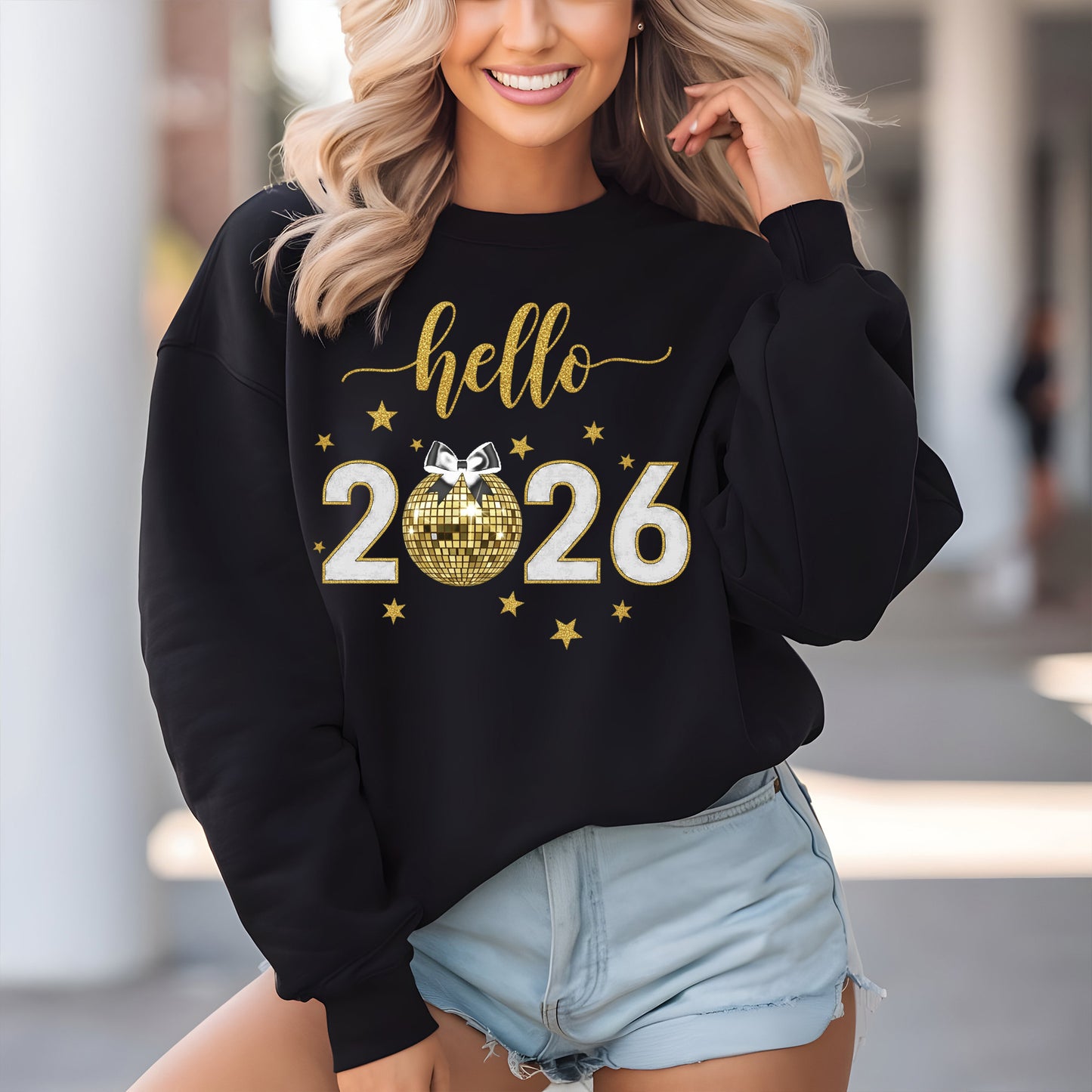 Happy New Year 2026 DTF Transfer, Ready to Press Heat Transfer for Shirts, Festive Holiday New Year 2026 Design, UV Sticker
