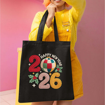 Happy New Year 2026 DTF Transfer, Ready to Press Heat Transfer for Shirts, Festive Holiday New Year 2026 Design, UV Sticker