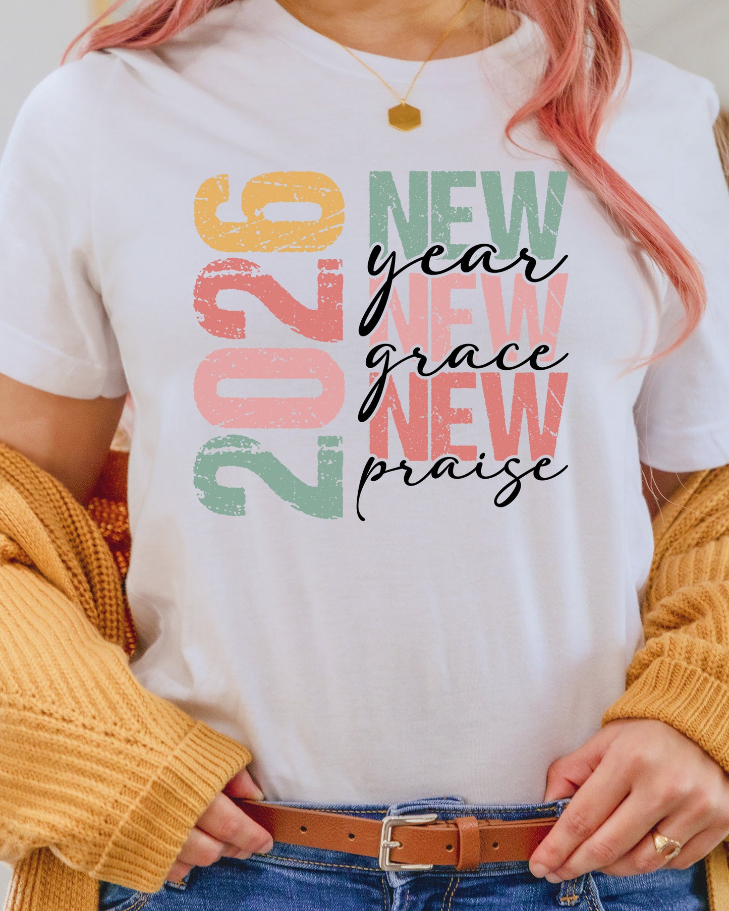 Happy New Year 2026 DTF Transfer, Ready to Press Heat Transfer for Shirts, Festive Holiday New Year 2026 Design, UV Sticker