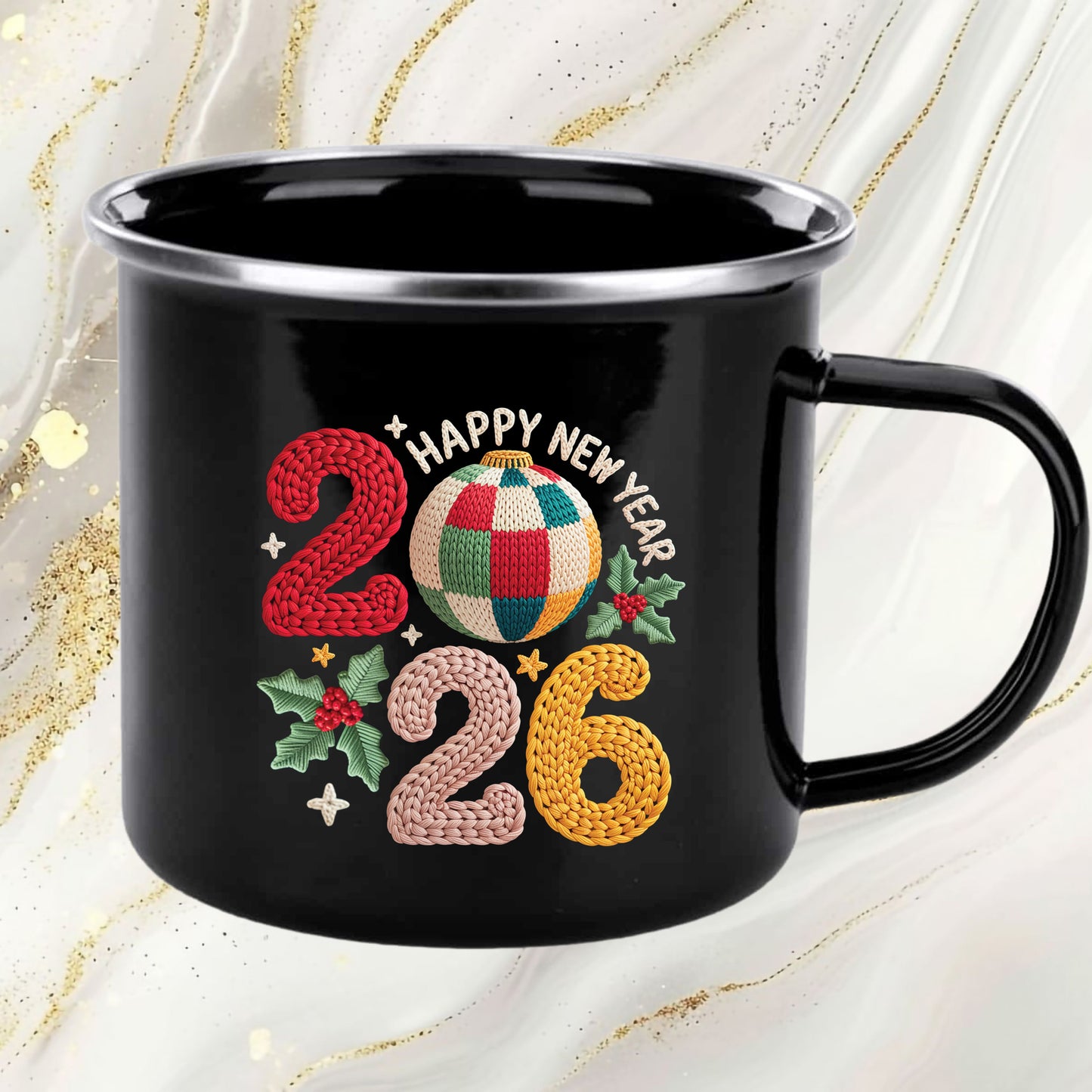Happy New Year 2026 DTF Transfer, Ready to Press Heat Transfer for Shirts, Festive Holiday New Year 2026 Design, UV Sticker