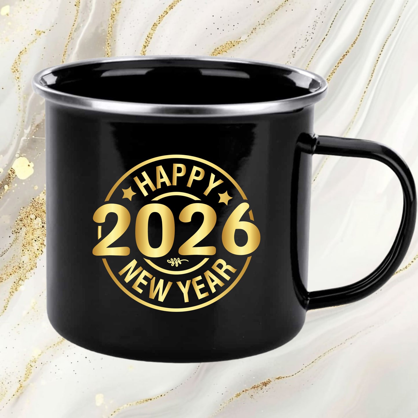 Happy New Year 2026 DTF Transfer, Ready to Press Heat Transfer for Shirts, Festive Holiday New Year 2026 Design, UV Sticker