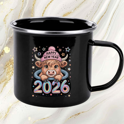 Happy New Year 2026 DTF Transfer, Ready to Press Heat Transfer for Shirts, Festive Holiday New Year Design, UV Sticker