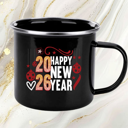 Happy New Year 2026 DTF Transfer, Ready to Press Heat Transfer for Shirts, Festive Holiday New Year 2026 Design, UV Sticker