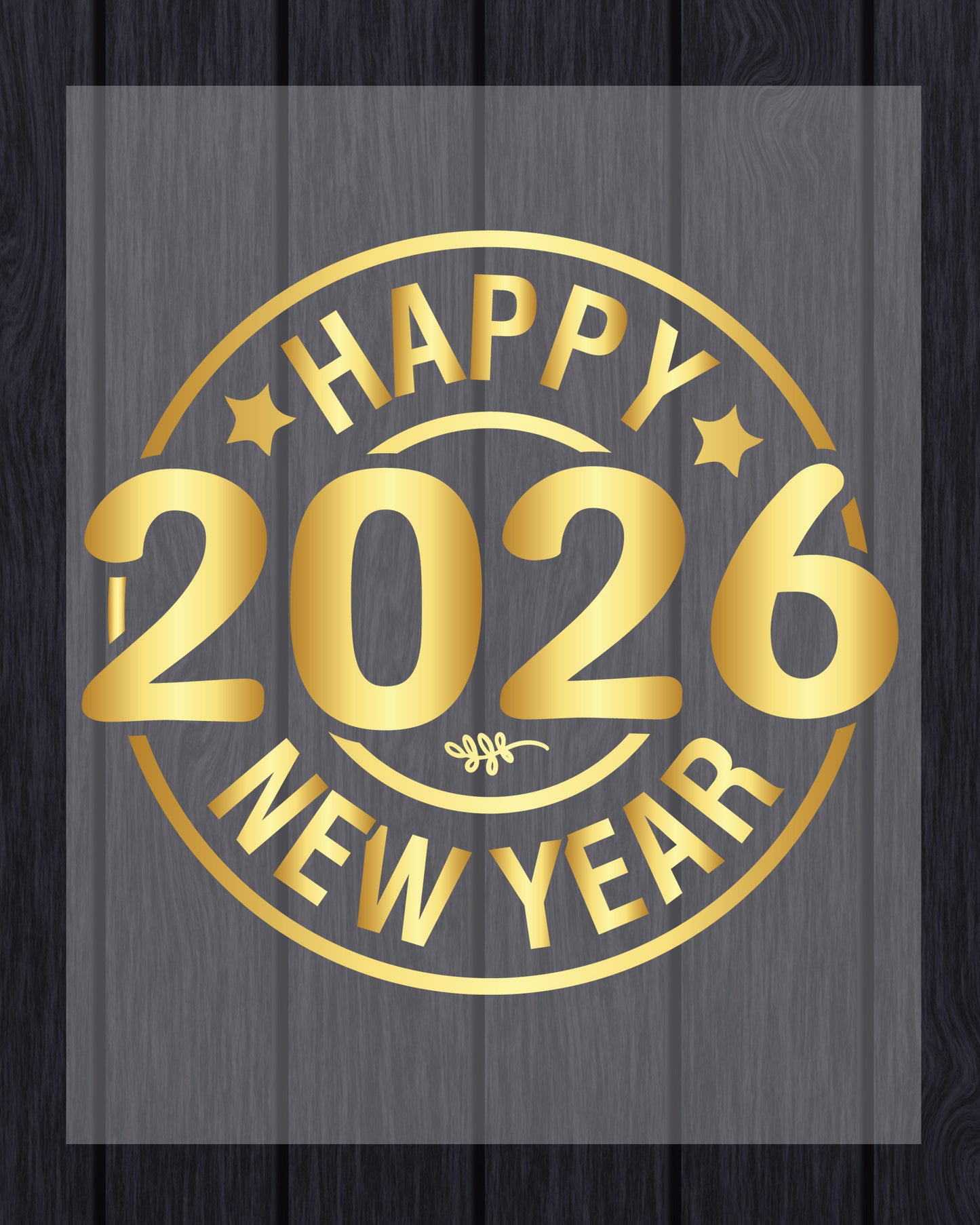 Happy New Year 2026 DTF Transfer, Ready to Press Heat Transfer for Shirts, Festive Holiday New Year 2026 Design, UV Sticker