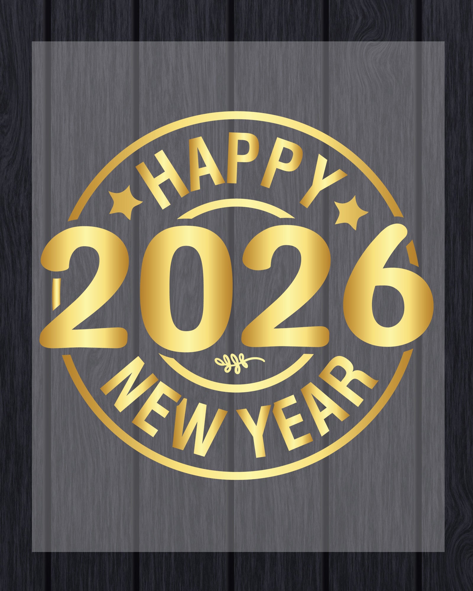 Happy New Year 2026 DTF Transfer, Ready to Press Heat Transfer for Shirts, Festive Holiday New Year 2026 Design, UV Sticker