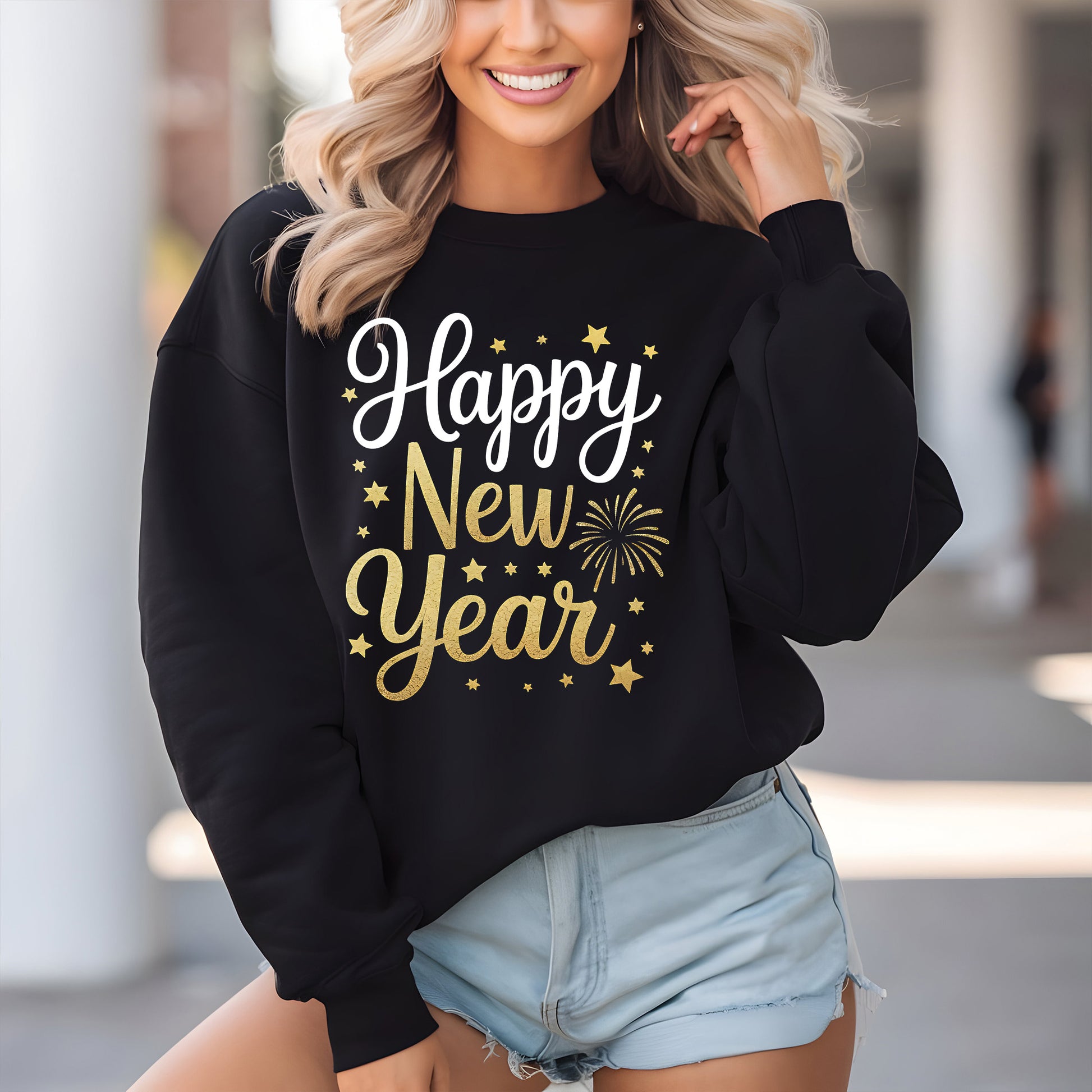 Happy New Year 2026 Hello 2026 DTF Transfer, Ready to Press Heat Transfer for Shirts, Festive Holiday New Year 2026 Design, UV Sticker