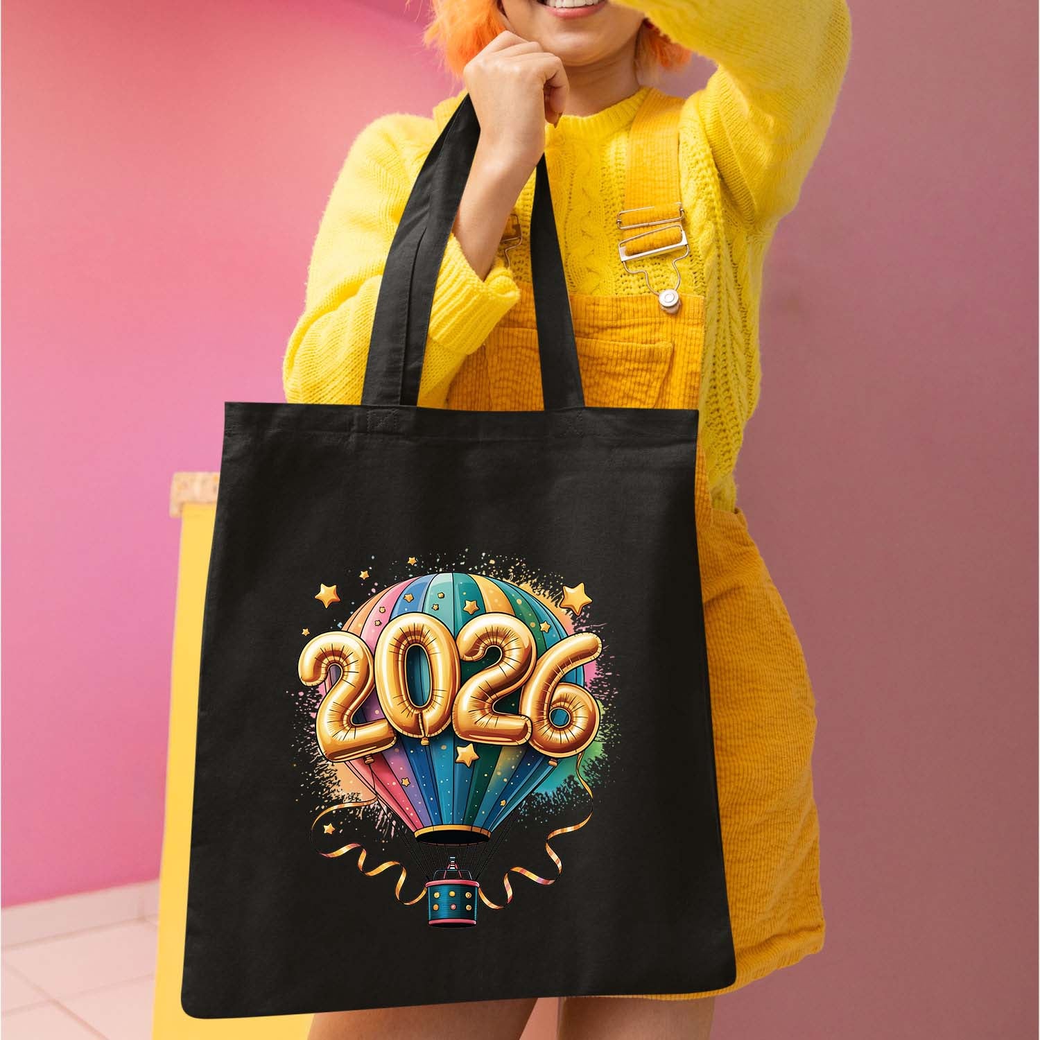 Happy New Year 2026 New Year Balloons DTF Transfer, Ready to Press Heat Transfer for Shirts, Festive Holiday New Year 2026 Design, UV Sticker