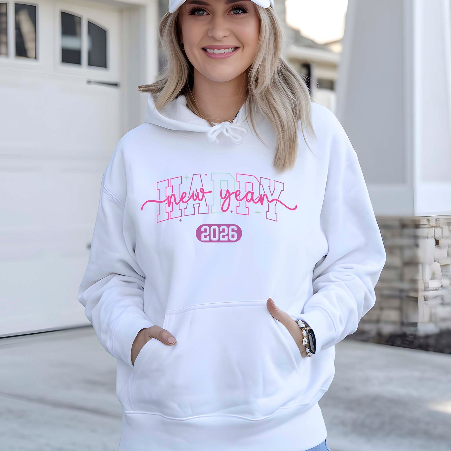 Happy New Year 2026 New Year DTF Transfer, Ready to Press Heat Transfer for Shirts, Festive Holiday New Year 2026 Design, UV Sticker
