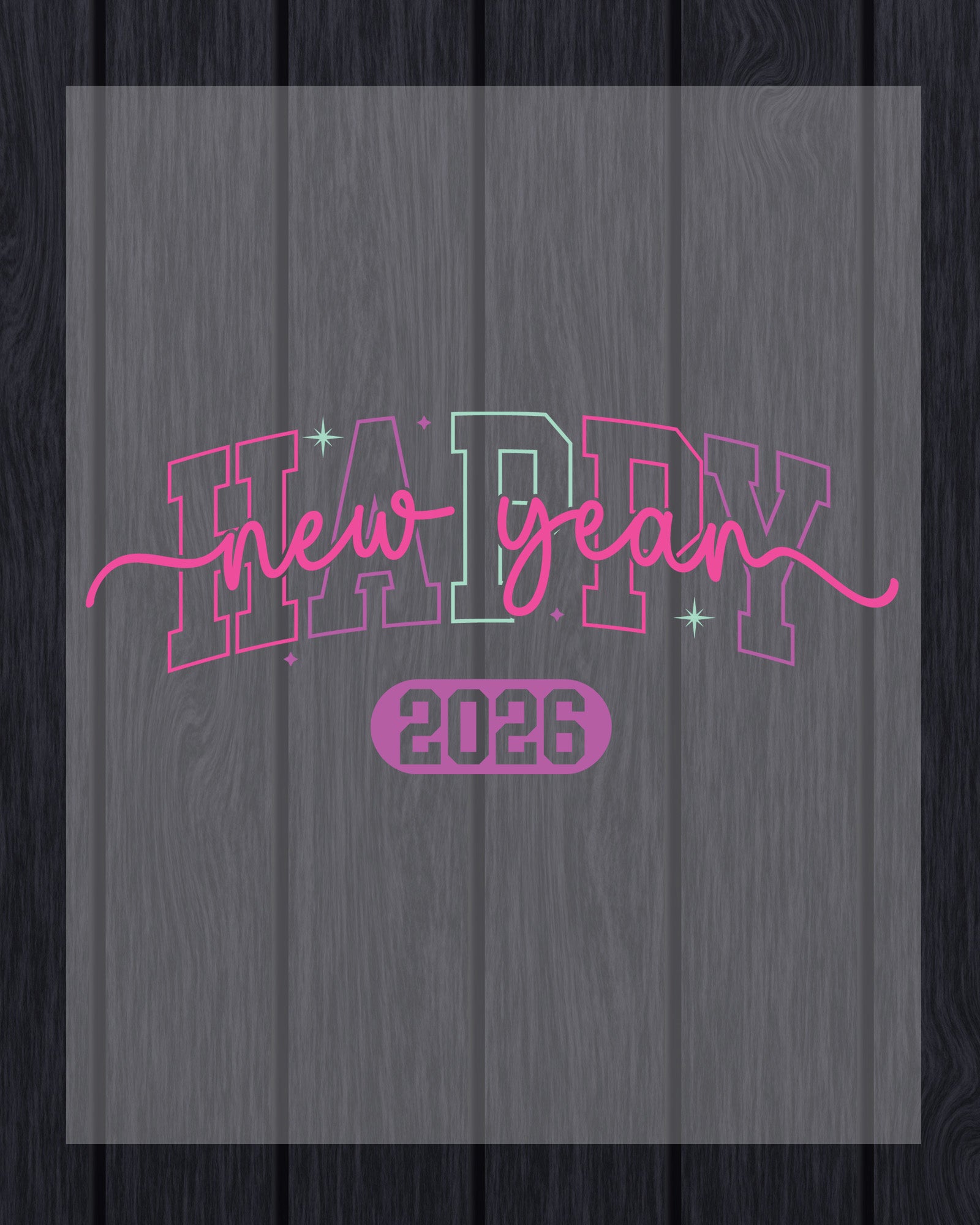Happy New Year 2026 New Year DTF Transfer, Ready to Press Heat Transfer for Shirts, Festive Holiday New Year 2026 Design, UV Sticker