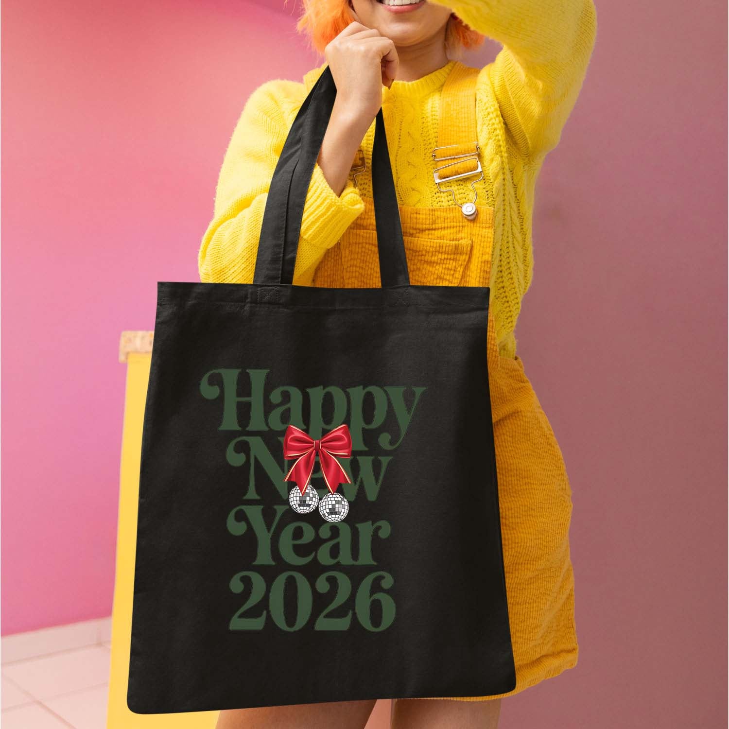 Happy New Year 2026 Pink Coquette DTF Transfer, Ready to Press Heat Transfer for Shirts, Festive Holiday Pink New Year Design, UV Sticker