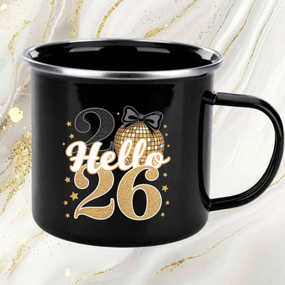 Happy New Year 2026 Trendy New Years DTF Transfer, Ready to Press Heat Transfer for Shirts, Festive Holiday New Year 2026 Design, UV Sticker