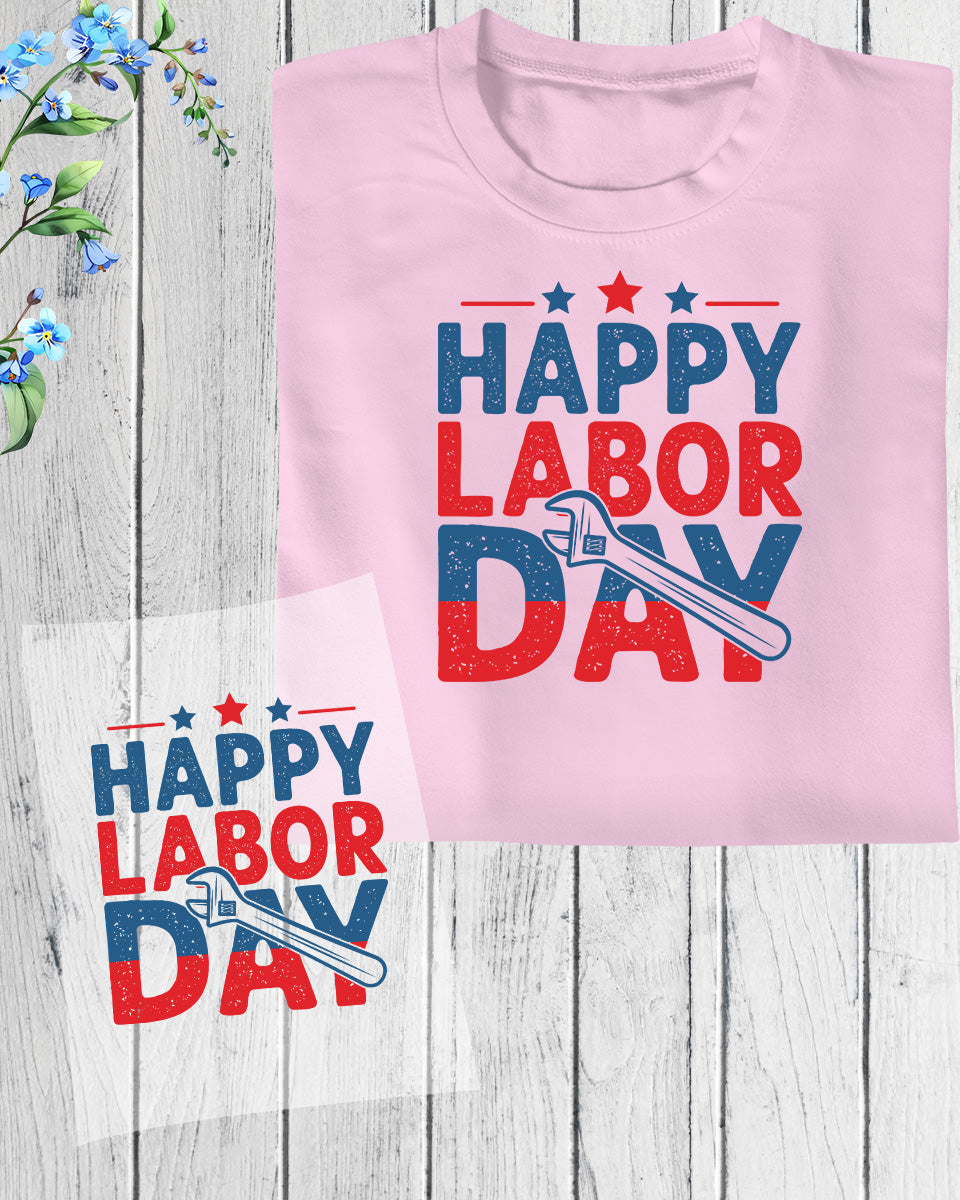 Trendy Happy Labor Day DTF Transfer Film