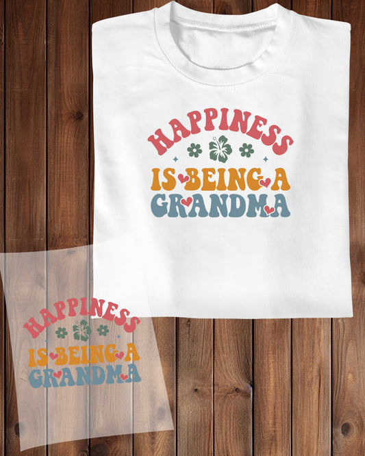 Happyness is Being a Grandma DTF Transfer Film