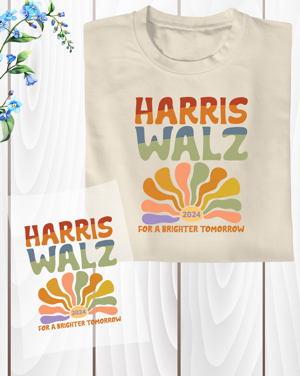 Harris Walz For a Brighter Tomorrow DTF Transfer Film