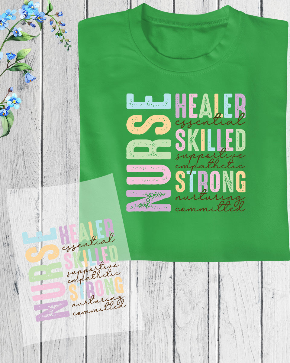 Nurse Healer Skilled Strong DTF Transfer Film