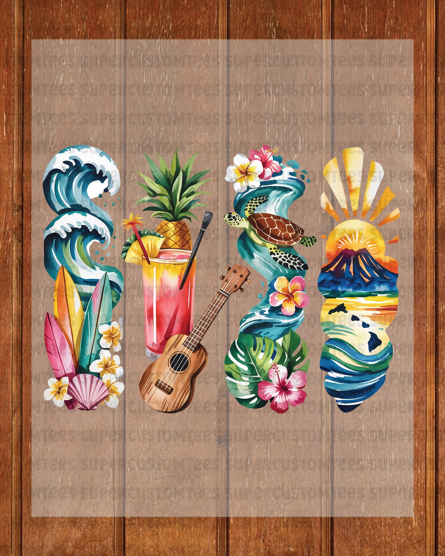 Hawaii DTF Transfer Ready to Press